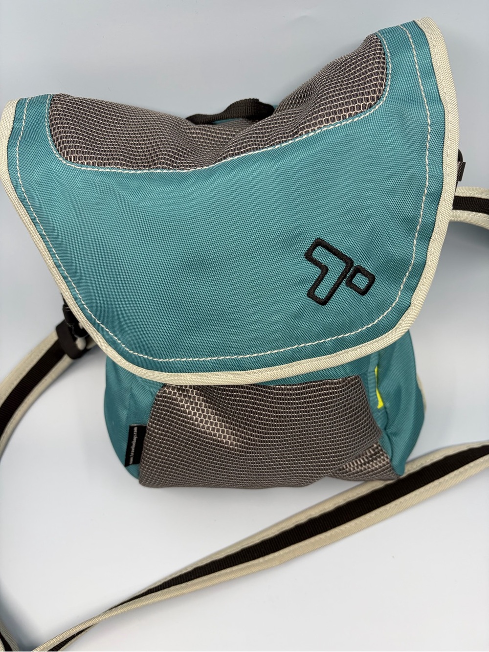 Vintage Travelon Anti-Theft Crossbody Bag Teal Aqua Mesh Travel Camera Utility